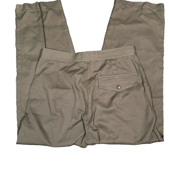 HELMUT LANG High Waist Pant Trousers Size 4 Almond Brown Cotton Linen Blend - Picture 2 of 8